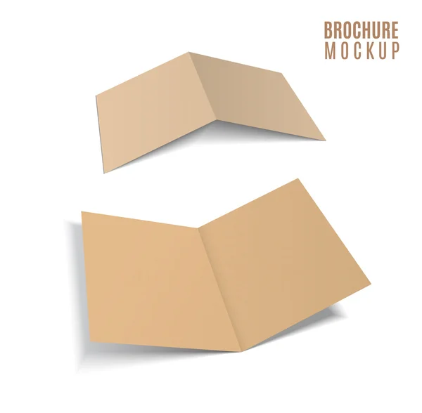 3D brochure van papieren ambachtelijke — Stockvector