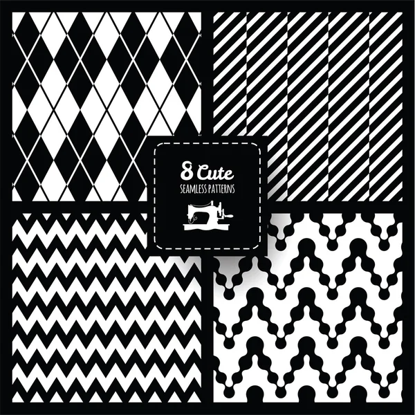 Seamless set fabric pattern — Stock Vector