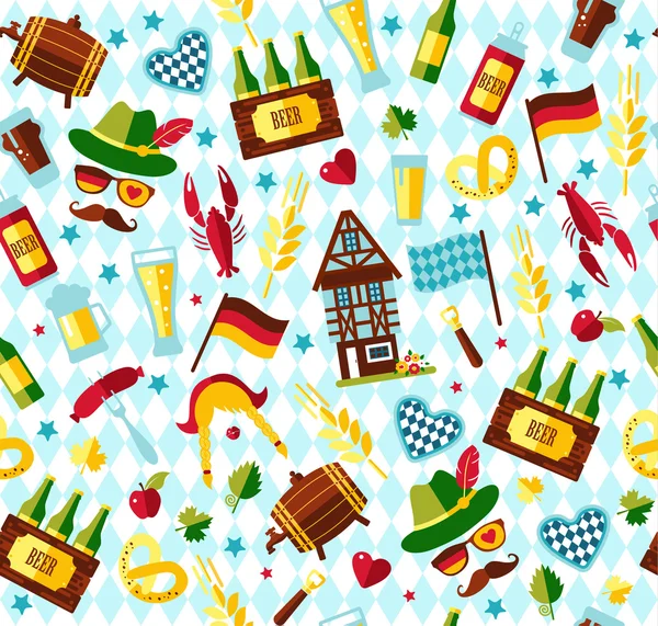 Oktoberfest oslava symboly — Stockový vektor