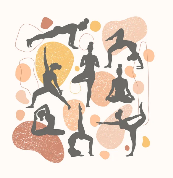 Yoga seamless pattern.Healthy lifestyle. World Health Day. Surface design  with yoga class with people meditating and doing exercise Stock Vector  Image & Art - Alamy