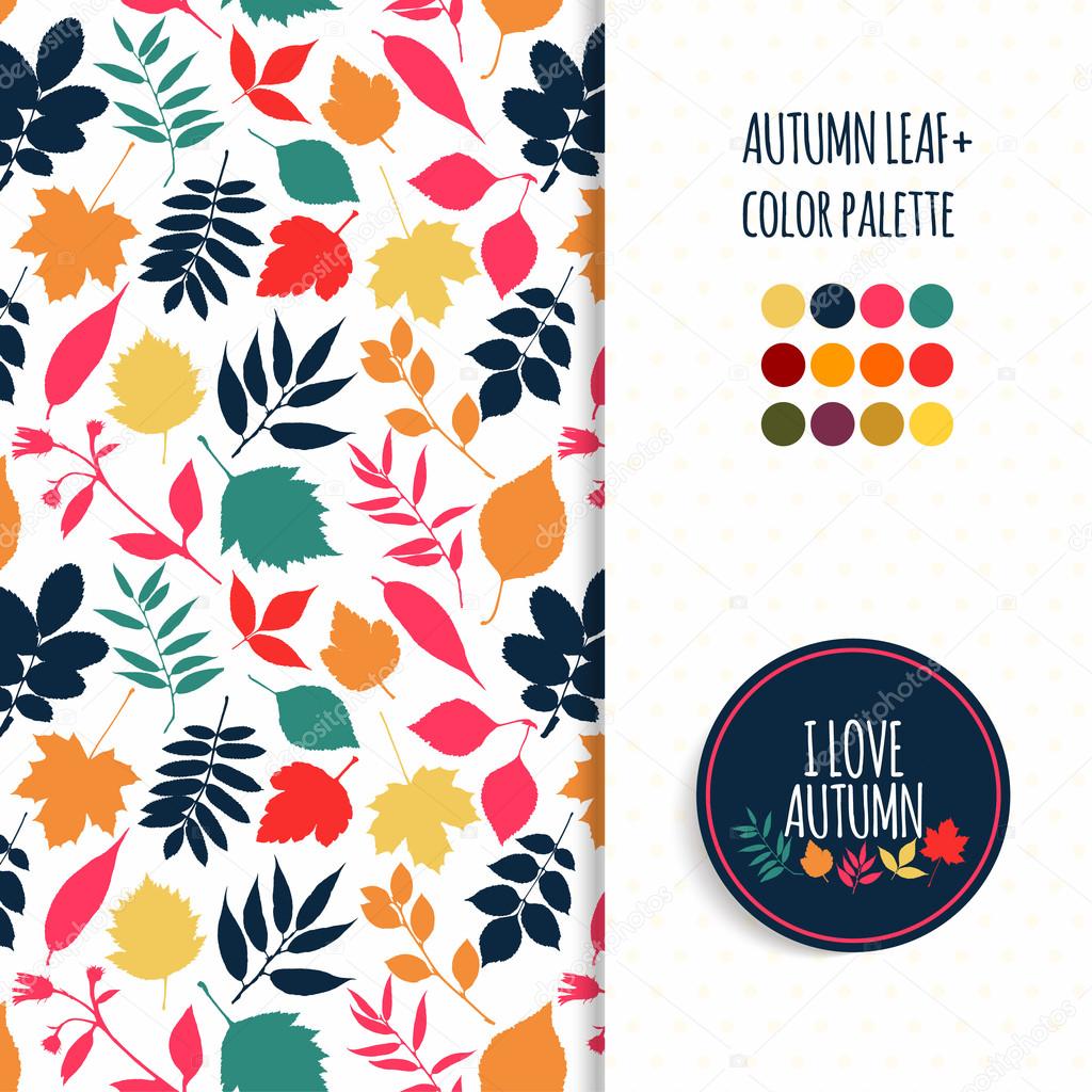 Autumn pattern and  pallet