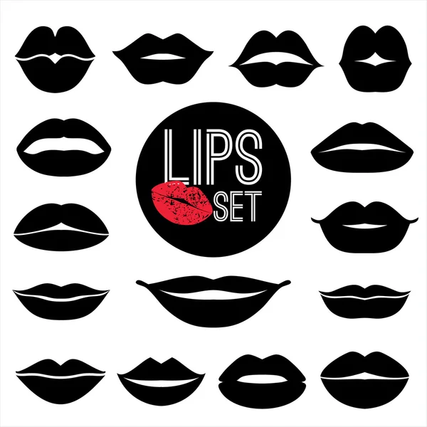 Lips set. — Stock Vector