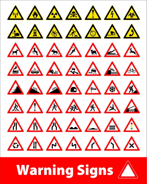 Signos de advertencia símbolo . — Vector de stock