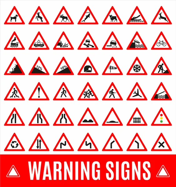 Warning signs symbol. — Stock Vector