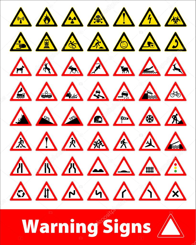 Warning signs symbol.