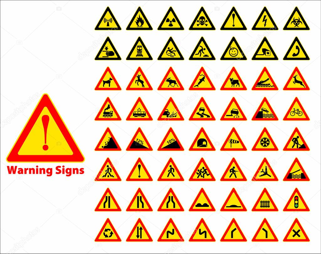 Warning signs symbol.