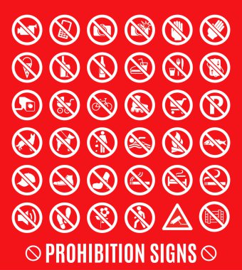 İçki yasağı sembolleri ayarla