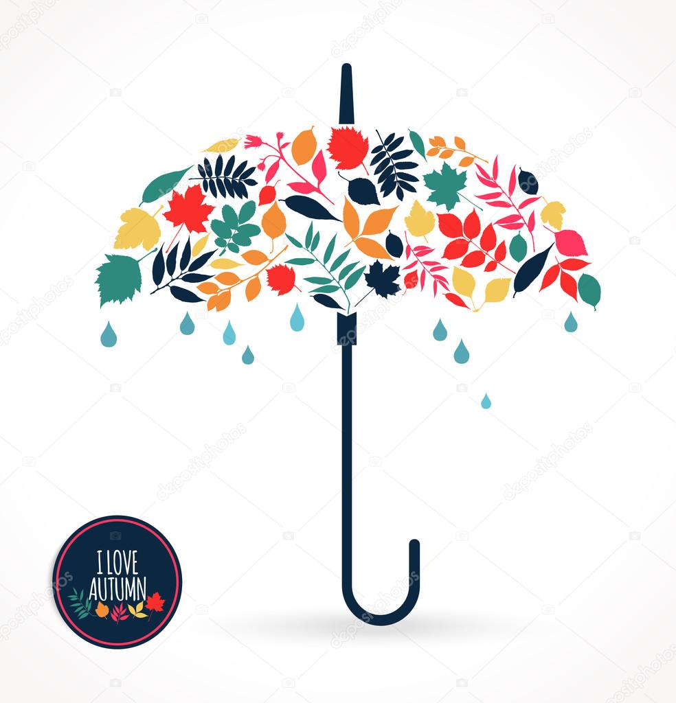 Umbrella made of leaves Stock Vector Image by ©olgamilagros 56144829