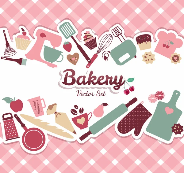 Bäckerei und süße Illustration — Stockvektor