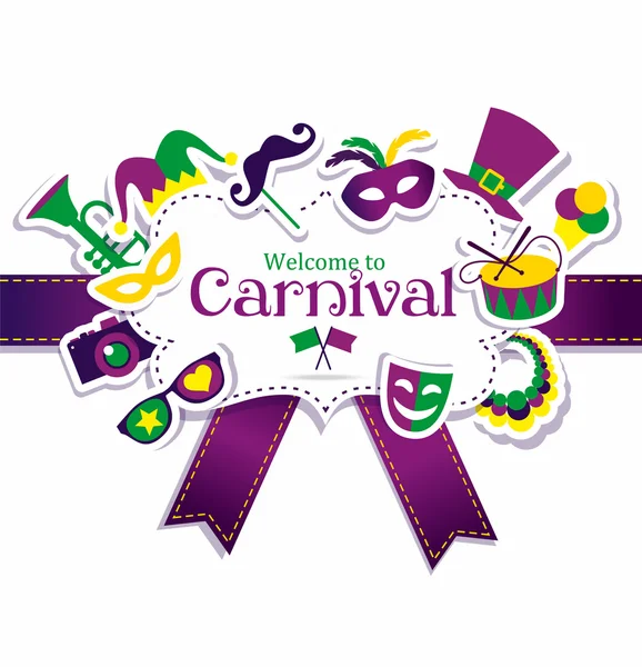 Fond carnaval lumineux — Image vectorielle
