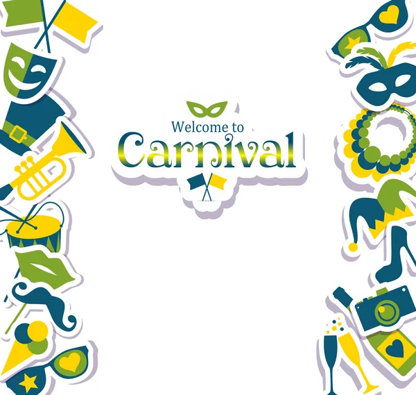 Bienvenue sur fond de carnaval — Image vectorielle