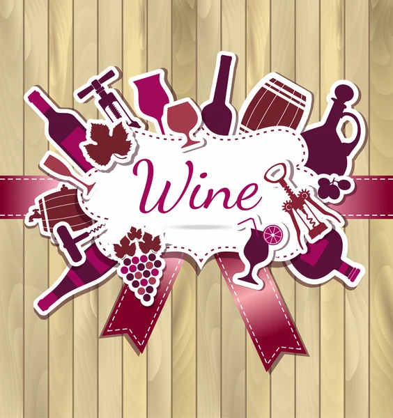 Wine menu background — Stock Vector