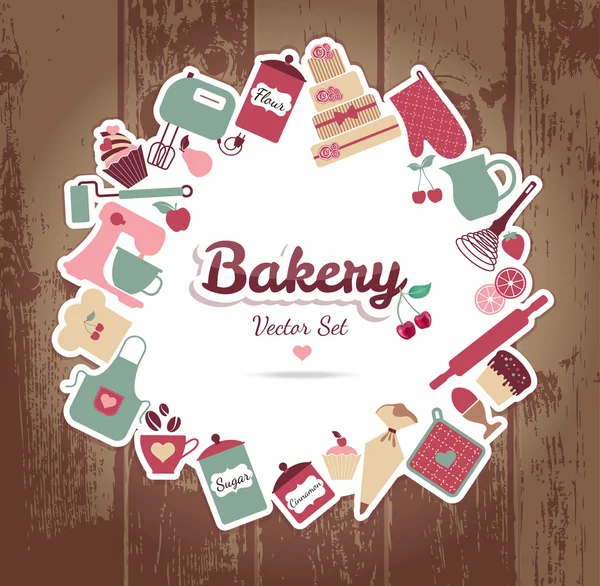 Bakery and sweets background — Stock Vector
