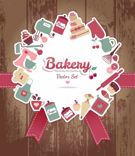 Bakery and sweets background — Stock Vector