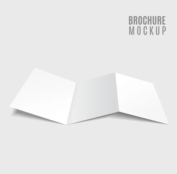空白 3 つ折りパンフレット — ストックベクタ