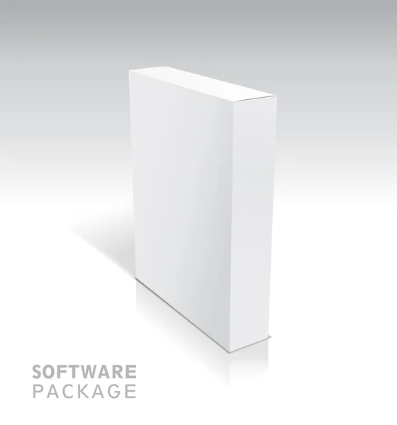 Boîte de carton de paquet blanc — Image vectorielle