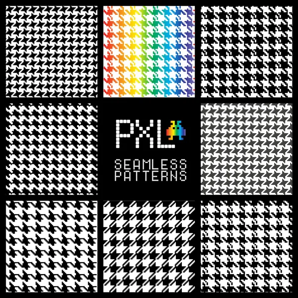 Seamless pattern of pixel style — Stock Vector