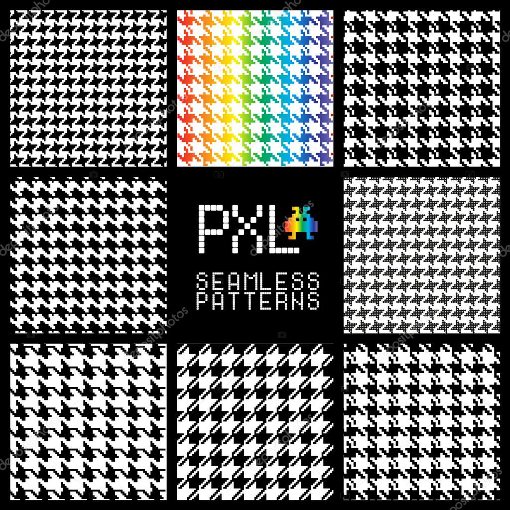 Seamless pattern of pixel style