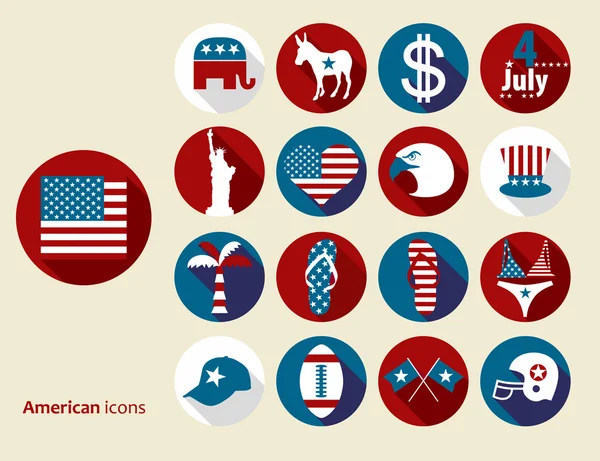 Elementos de diseño americano — Vector de stock