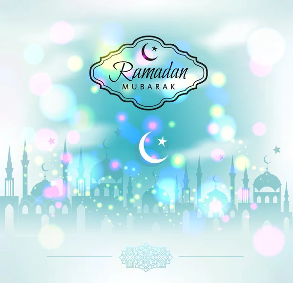 Ramadán Mubarak Fondo — Vector de stock