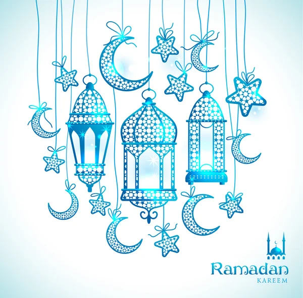 Wenskaart ramadan kareem — Stockvector