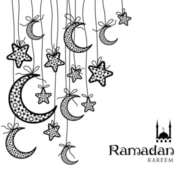 Greeting Card Ramadan Kareem clipart