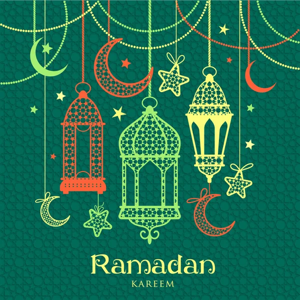 Cartão de saudação ramadan kareem — Vetor de Stock