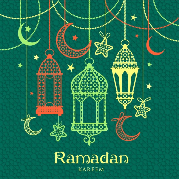 Wenskaart ramadan kareem — Stockvector