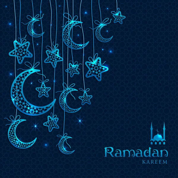Tarjeta de felicitación de celebración Ramadán Kareem — Archivo Imágenes Vectoriales