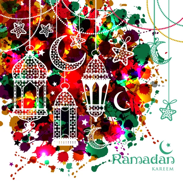 Ramadán Kareem Fondo — Vector de stock