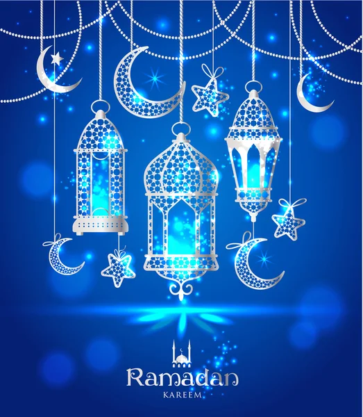 Ευχετήρια κάρτα για το Ραμαζάνι kareem — Διανυσματικό Αρχείο