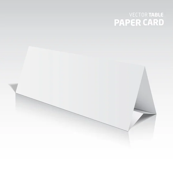 Papier tabelkaart geïsoleerd — Stockvector