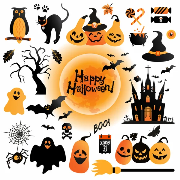 Set de iconos de Halloween — Vector de stock