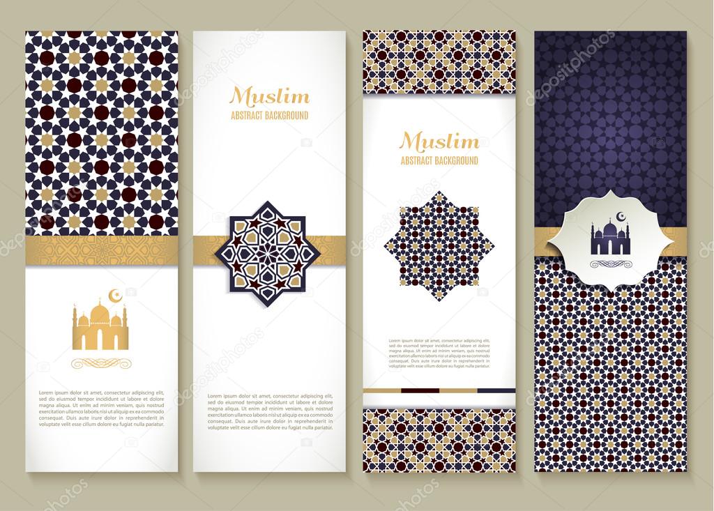 brown Muslim banners set