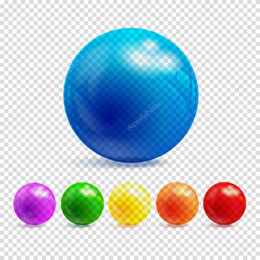 Colorful 3d transparency spheres