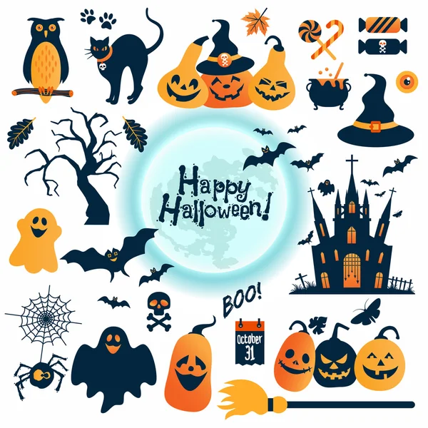 Set de iconos de Halloween — Vector de stock