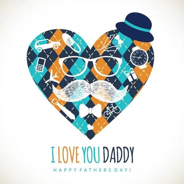 Fathers day card — Stock Vector