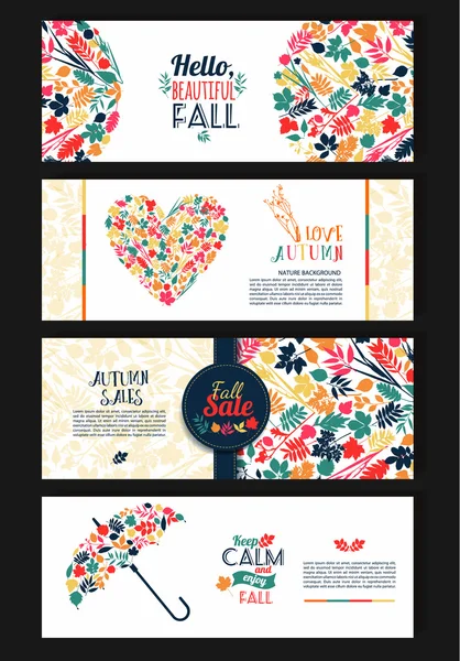 Banners of autumn season — Stock Vector