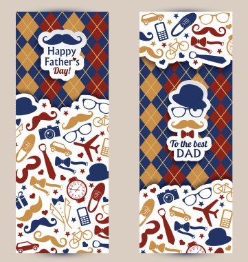 Babalar günü afiş kümesi