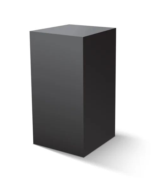 Icône Cube noir — Image vectorielle