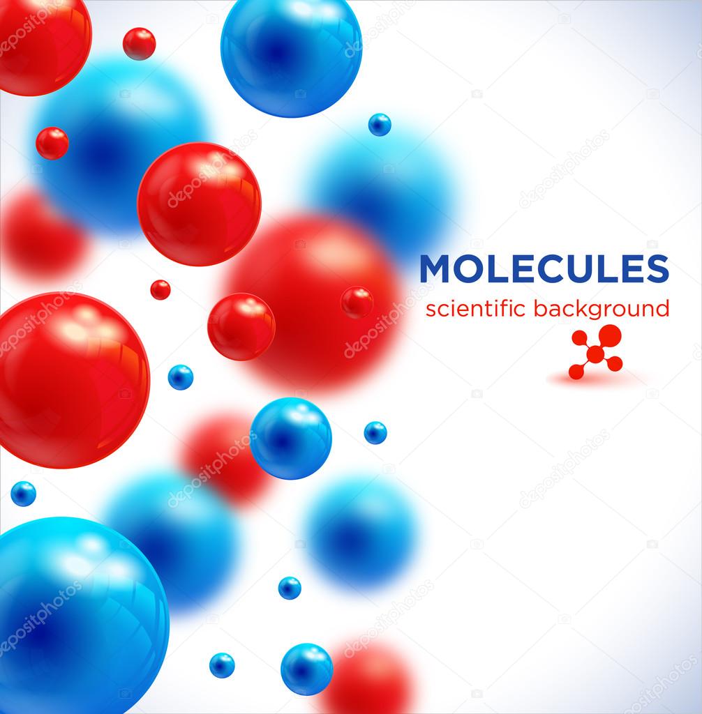 Blue and red molecules