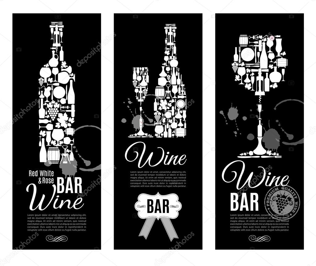 Wine bar menu card