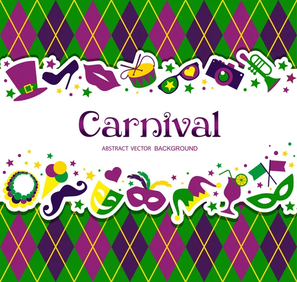 Heldere carnaval kaart — Stockvector