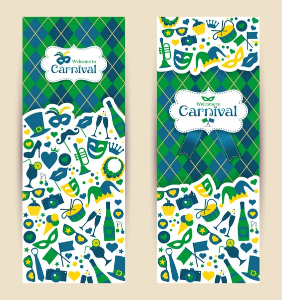 Banderas coloridas del carnaval — Archivo Imágenes Vectoriales