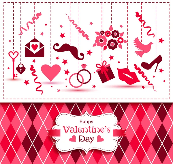 Card of Valentine Day. — Stock Vector