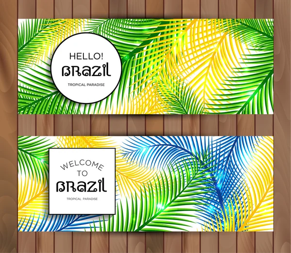 Benvenuti in Brasile! set banner — Vettoriale Stock