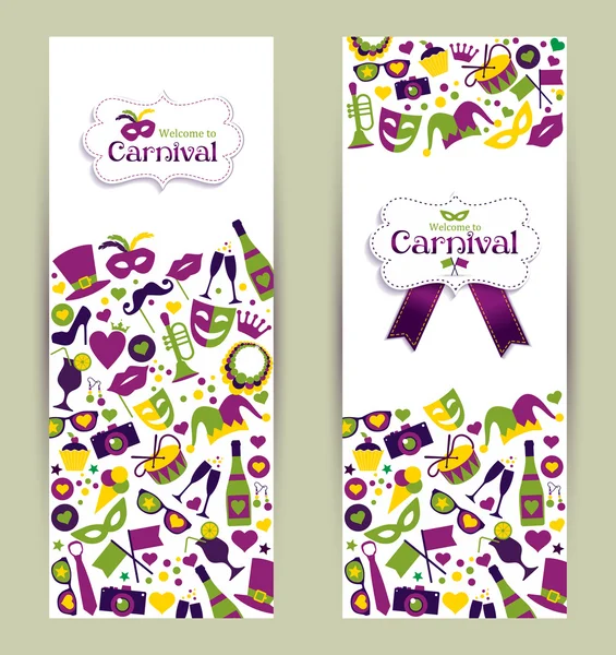 Heldere carnaval banners — Stockvector