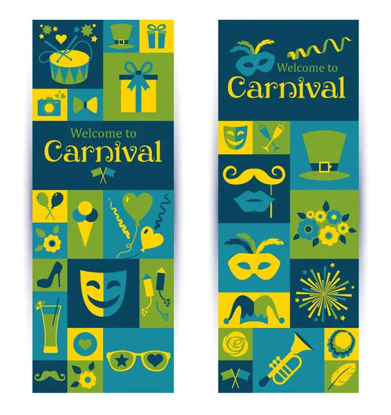 Heldere carnaval banners — Stockvector