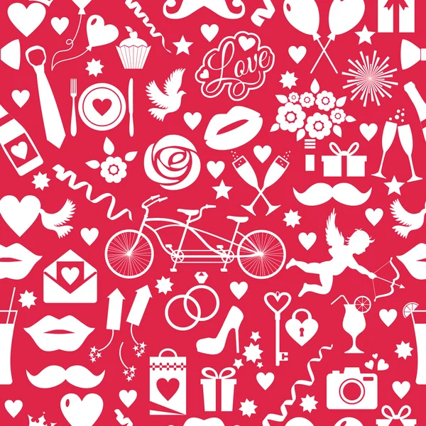 Valentines day seamless pattern — Stock Vector