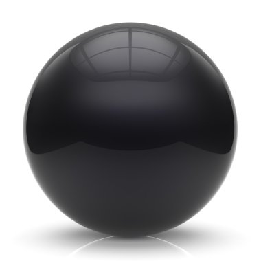 Sphere button ball black round basic circle geometric shape